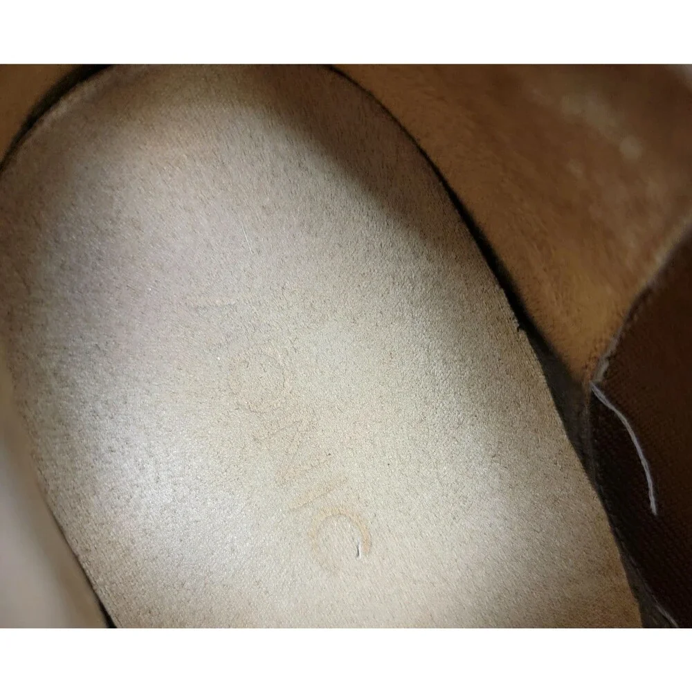 Vionic Womens Sz 9 Sterling Leather Suede Ankle Boot Camel Side Zip 2.5' Heel